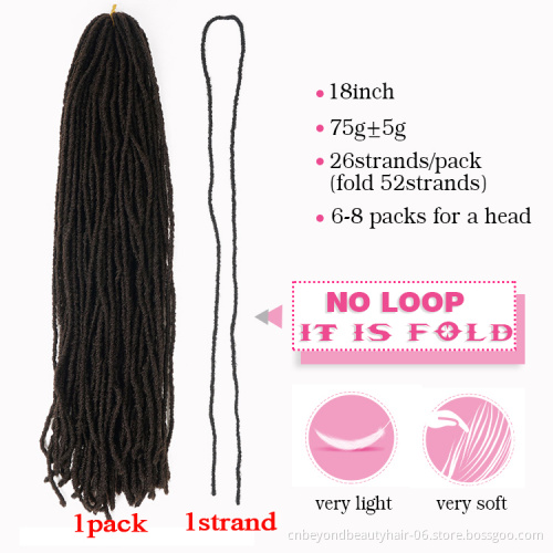 18inch Sister Locs Goddess Locs Full Handmade Dreadlocks Extension 26 strands Ombre Blonde Micro Faux locs Crochet Braids
